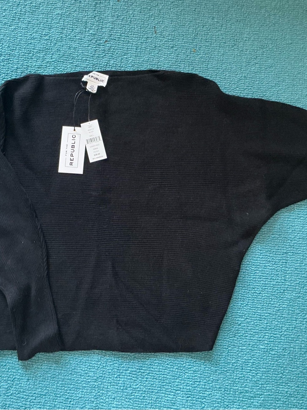 Republic Black Scoop-Neck Women's Sweater